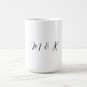Mug Cadeau de mariage personnalisé avec monogramme pou