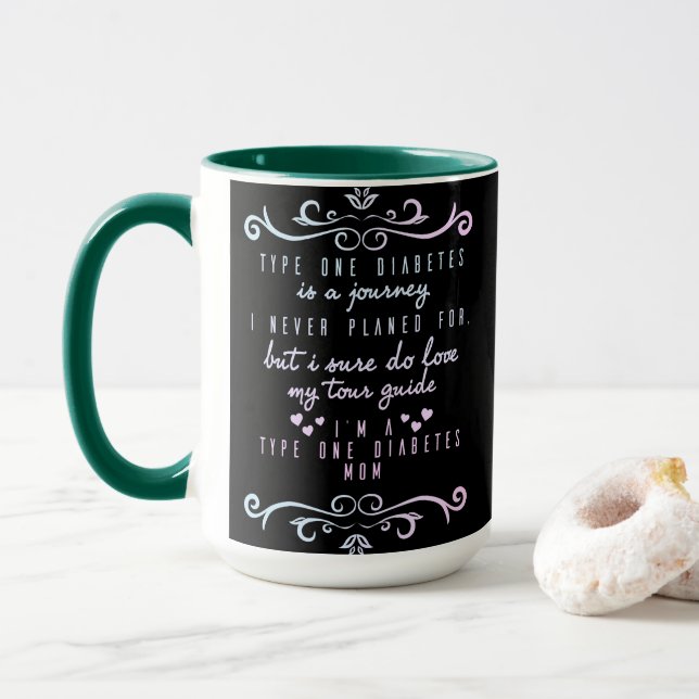 Mug Cadeau de motivation pour la maman de diabète de (Avec donut)
