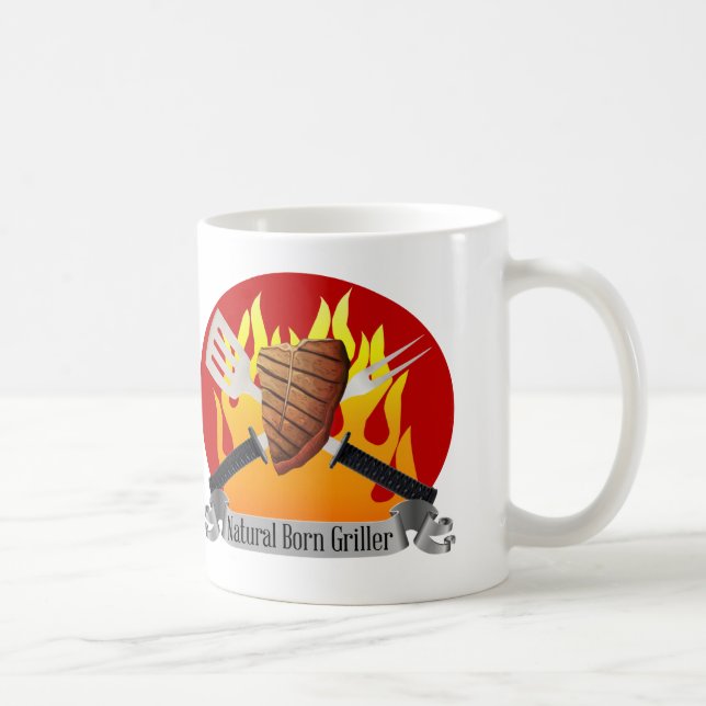 Mug Cadeau de naissance de BBQ de fête des pères de (Droite)