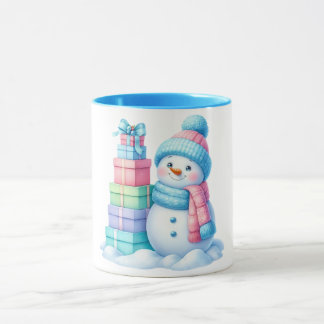 Mug cadeau de Noël bonhomme de neige