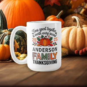 Mug Cadeau de Noël de Thanksgiving Nom de Famille Anné