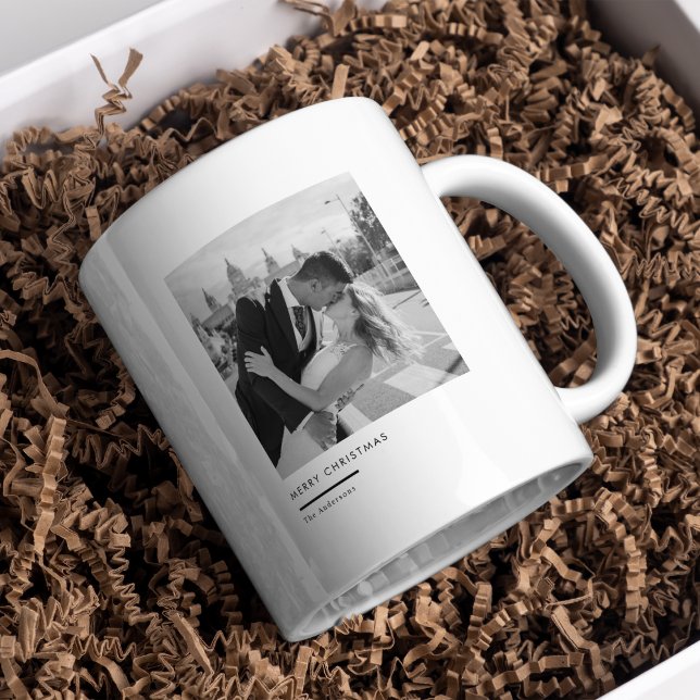 Mug Cadeau de Noël minimaliste noir et blanc (Créateur téléchargé)