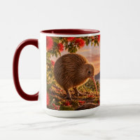 Cadeau de Noël néo-zélandais Oiseau Kiwi Pohutukaw