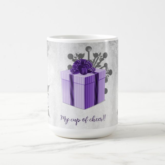 Mug cadeau de Noël pourpre (Centre)