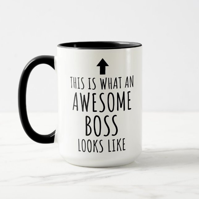 Mug Cadeau de patron, voilà à quoi ressemble un patron (Gauche)
