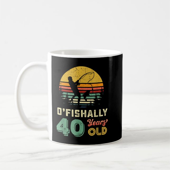 Mug Cadeau de pêche 40 ans 40e anniversaire Cool Quara (Gauche)