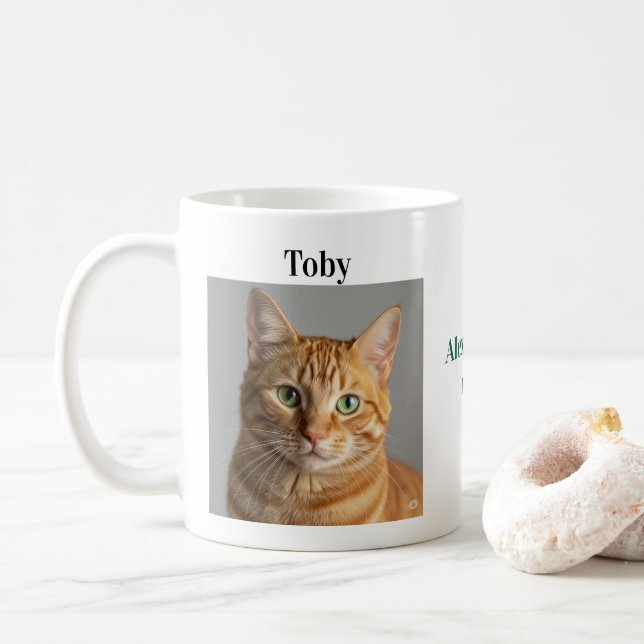 Mug Cadeau de personnalisation facile Photo de l'anima (Avec donut)