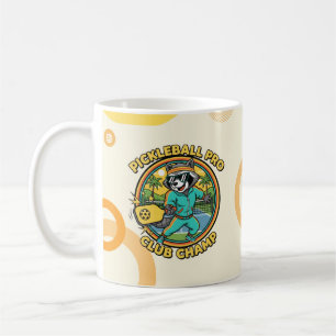 Mug Cadeau de Raton Laveur Drôle de Pickleball Rétro
