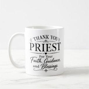 Mug Cadeau de reconnaissance pour prêtre Merci