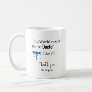 Mug Cadeau de remerciement au médecin Nom personnalisé