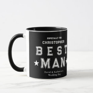 Mug Cadeau de Remerciement Témoins Mariage Noir
