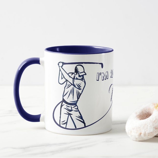 Mug Cadeau de retraite personnalisé pour un golfeur (Avec donut)