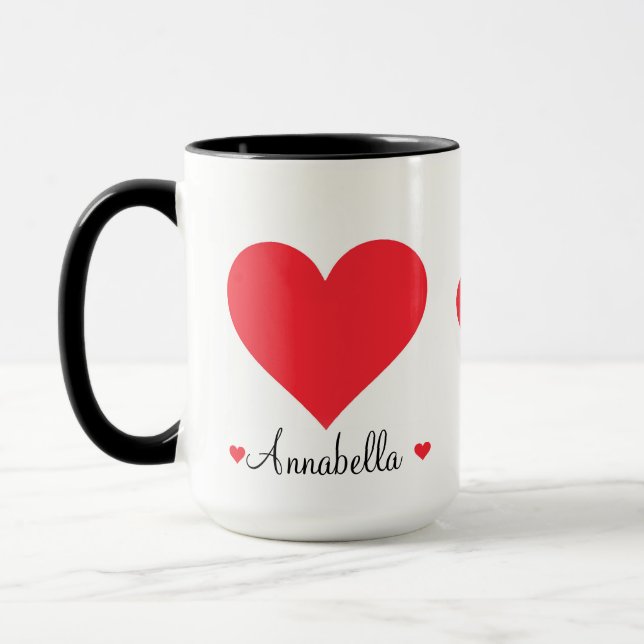 Mug Cadeau De Script Moderne Pour Son Coeur Simple Et  (Gauche)
