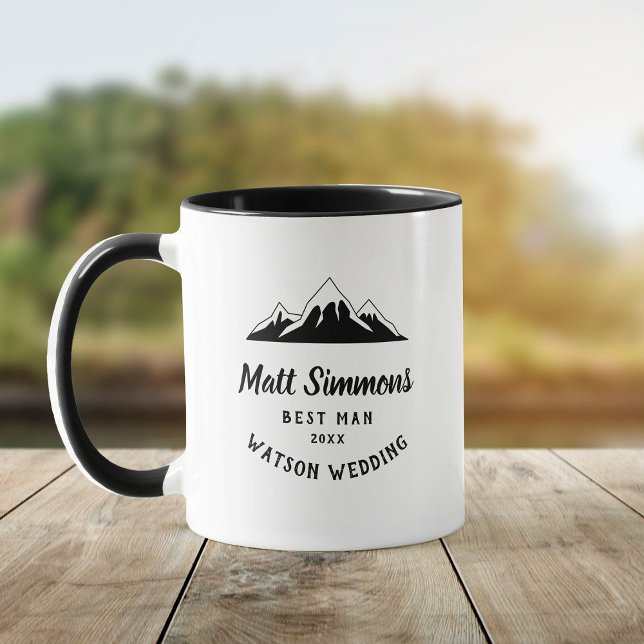 Mug Cadeau de témoin de mariage rustique en montagne M (Créateur téléchargé)