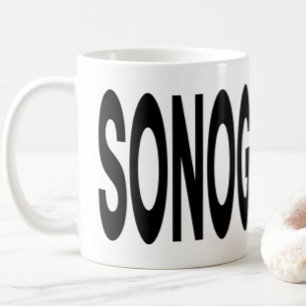 Mug Cadeau de typographie SONOGRAPHER pour technicien 