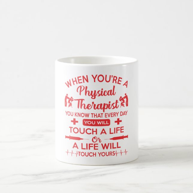 Mug Cadeau de vie tactile du physiothérapeute (Centre)