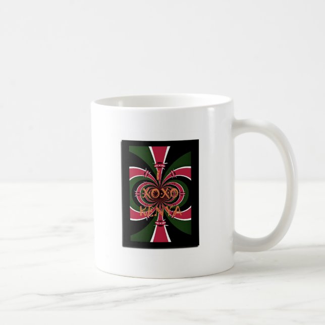 Mug Cadeau de voyage kenyan - Conception de câblage et (Droite)