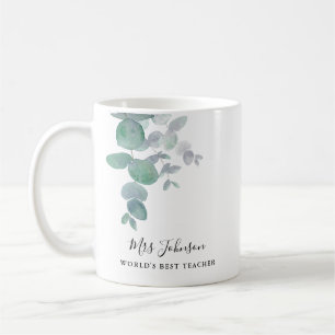 Mug Cadeau d'enseignant Eucalyptus Verdure