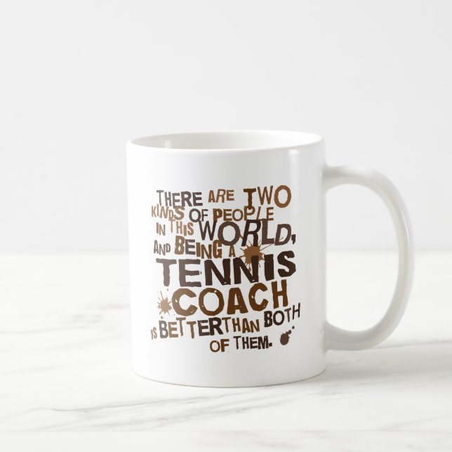 Mug Cadeau d'entraîneur de tennis (Droite)