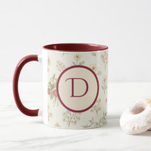 Cadeau d'initiale de monogramme Bohème Saules & Fr