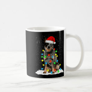 Mug Cadeau drôle de lumière de Noël de Blue Heeler pou