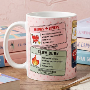 Mug Cadeau drôle de romance pour amateur de livres