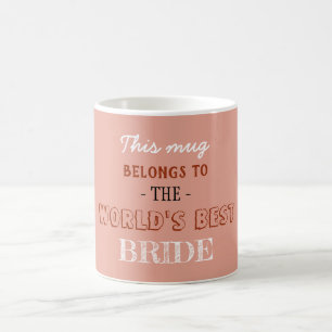 Mug Cadeau élégant beige meilleur du monde pour la mar