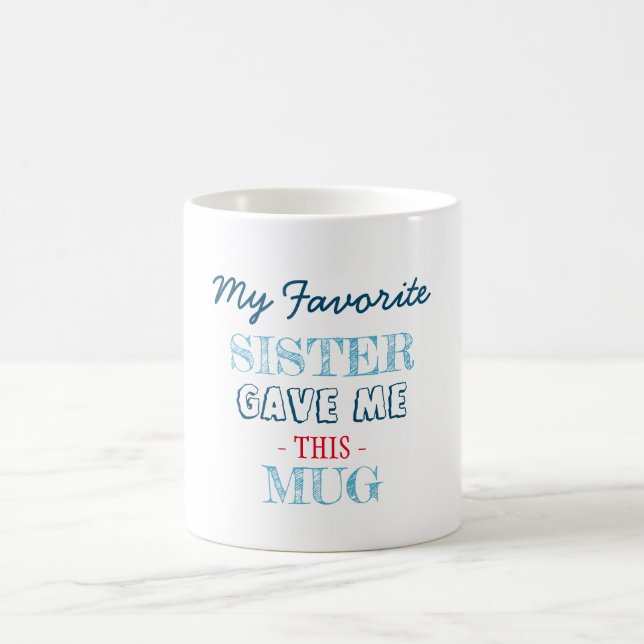 Mug Cadeau favori de Navy Simple de soeur (Centre)