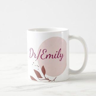 Mug Cadeau floral personnalisé avec nom pour elle, ens