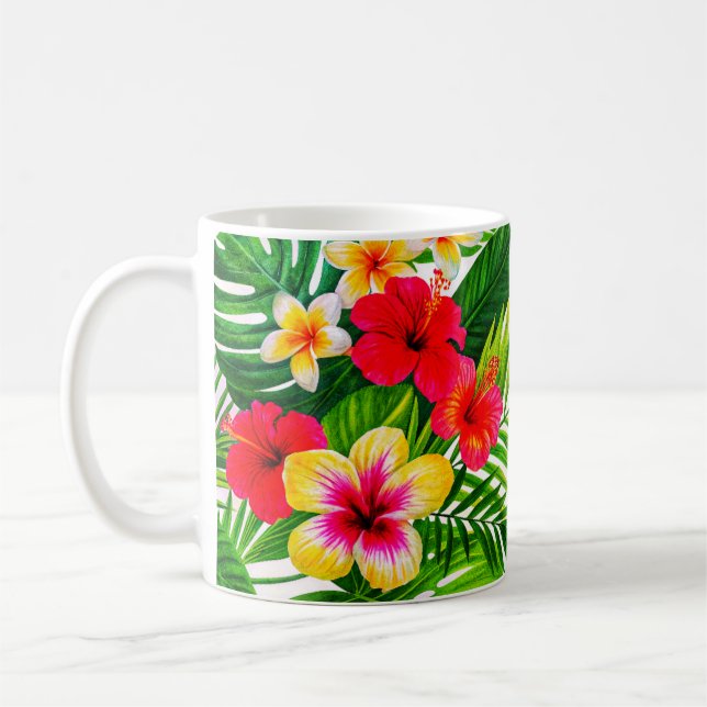 Mug Cadeau floral tropical (Gauche)