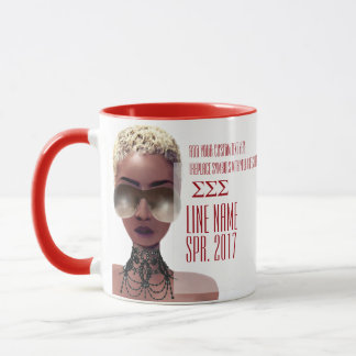 Mug Cadeau grec fait sur commande rouge et blanc de