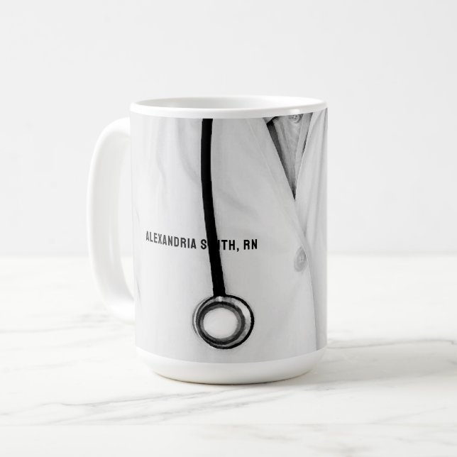 Mug Cadeau infirmière personnalisé (Devant gauche)