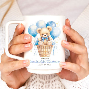 Mug Cadeau invité avec ours en peluche de ballon pour