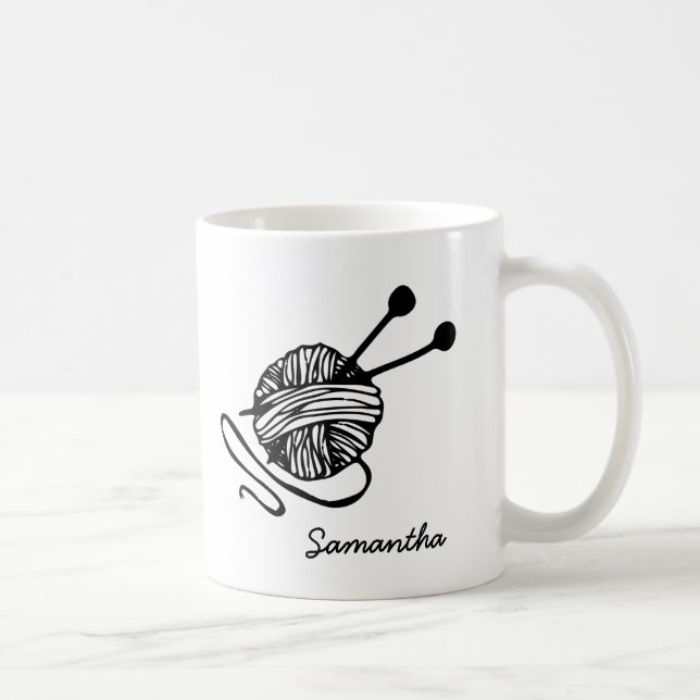 Mug Cadeau Lover Tricot personnalisé Tricot personnali (Droite)