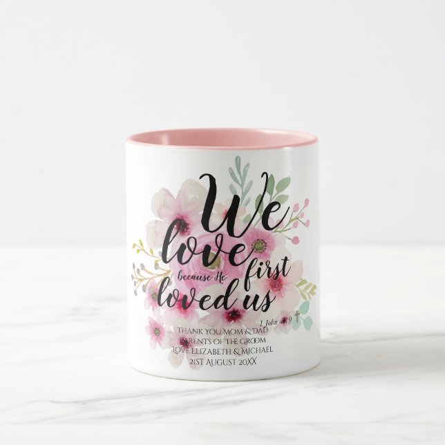 Mug Cadeau mariage 4 Parents Mariée Groom Catholique V (Centre)