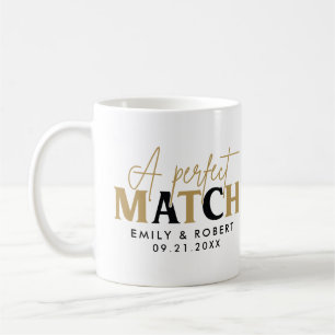 Mug Cadeau Mariage Gold et noir parfait