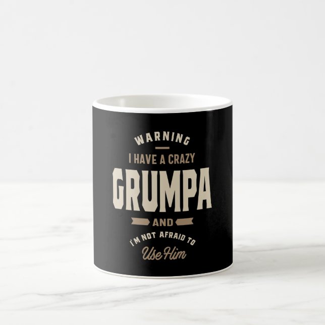 Mug Cadeau Mens Crazy Grumpa Grandpa (Centre)