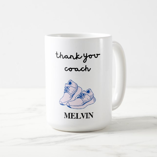 Mug Cadeau Merci pour entraîneur de piste, cadeau spor (Devant droit)