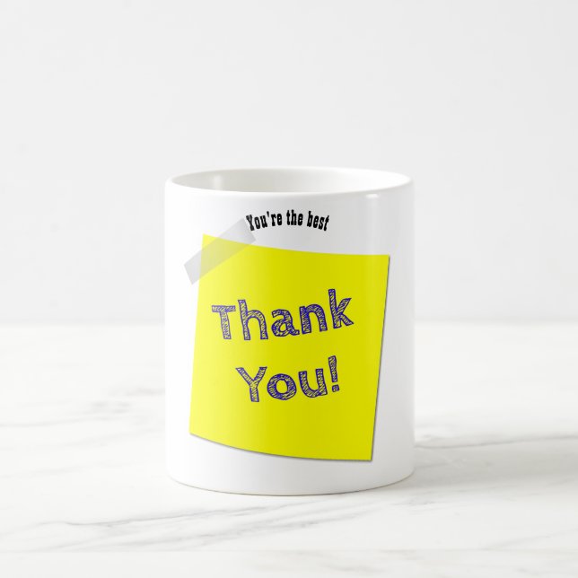 Mug Cadeau Merci Pour Homme - Note Sticky - Personnali (Centre)