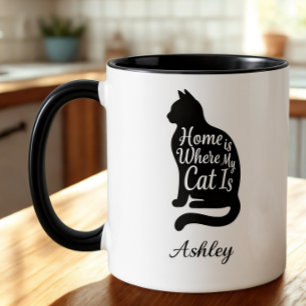 Mug Cadeau minimaliste émouvant pour parents de chats