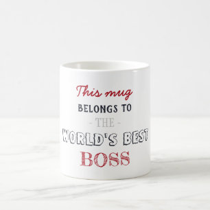 Mug Cadeau Minimaliste Meilleur Patron