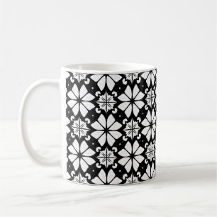 Mug ☕ Cadeau Moderne Géométrique Noir Blanc ⚫⚪