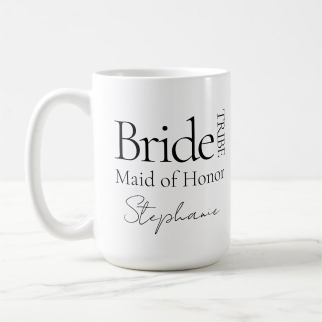 Mug Cadeau moderne Persoanlisé de la tribu Mariée de l (Gauche)