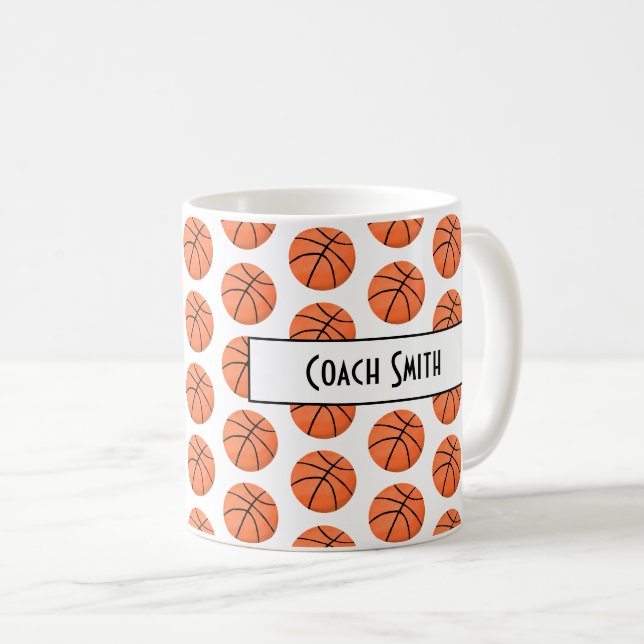 Mug Cadeau Motif de basket-ball personnalisé (Devant droit)