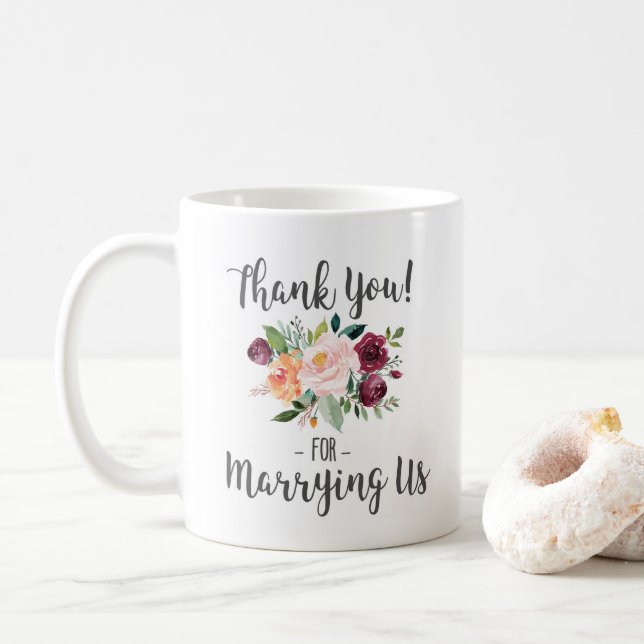Mug Cadeau Officiel Mariage - Merci Pour Nous Enseigne (Avec donut)