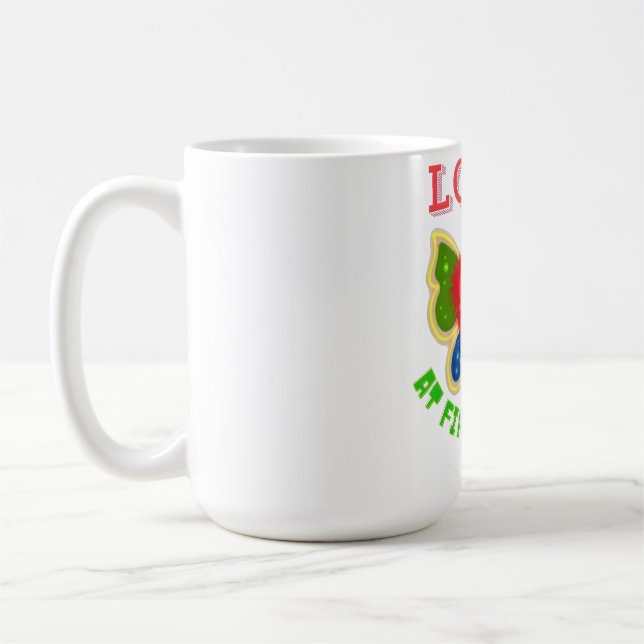 Mug Cadeau Papillon en Forme de Cœur Flou Personnalisé (Gauche)