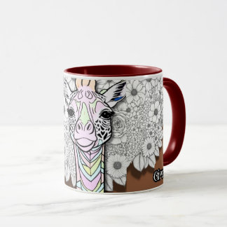 Mug cadeau parfait Giraffe amant mule