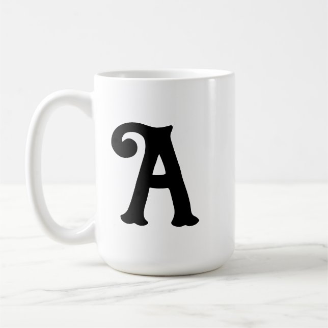 Mug Cadeau personnalisable avec monogramme de lettre i (Gauche)