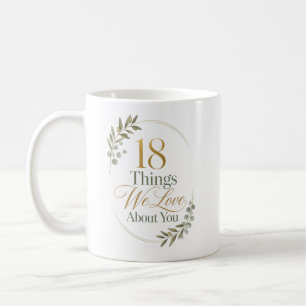Mug Cadeau personnalisé 18 choses que nous aimons chez