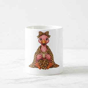 Mug Cadeau personnalisé ambiance flamant rose léopard